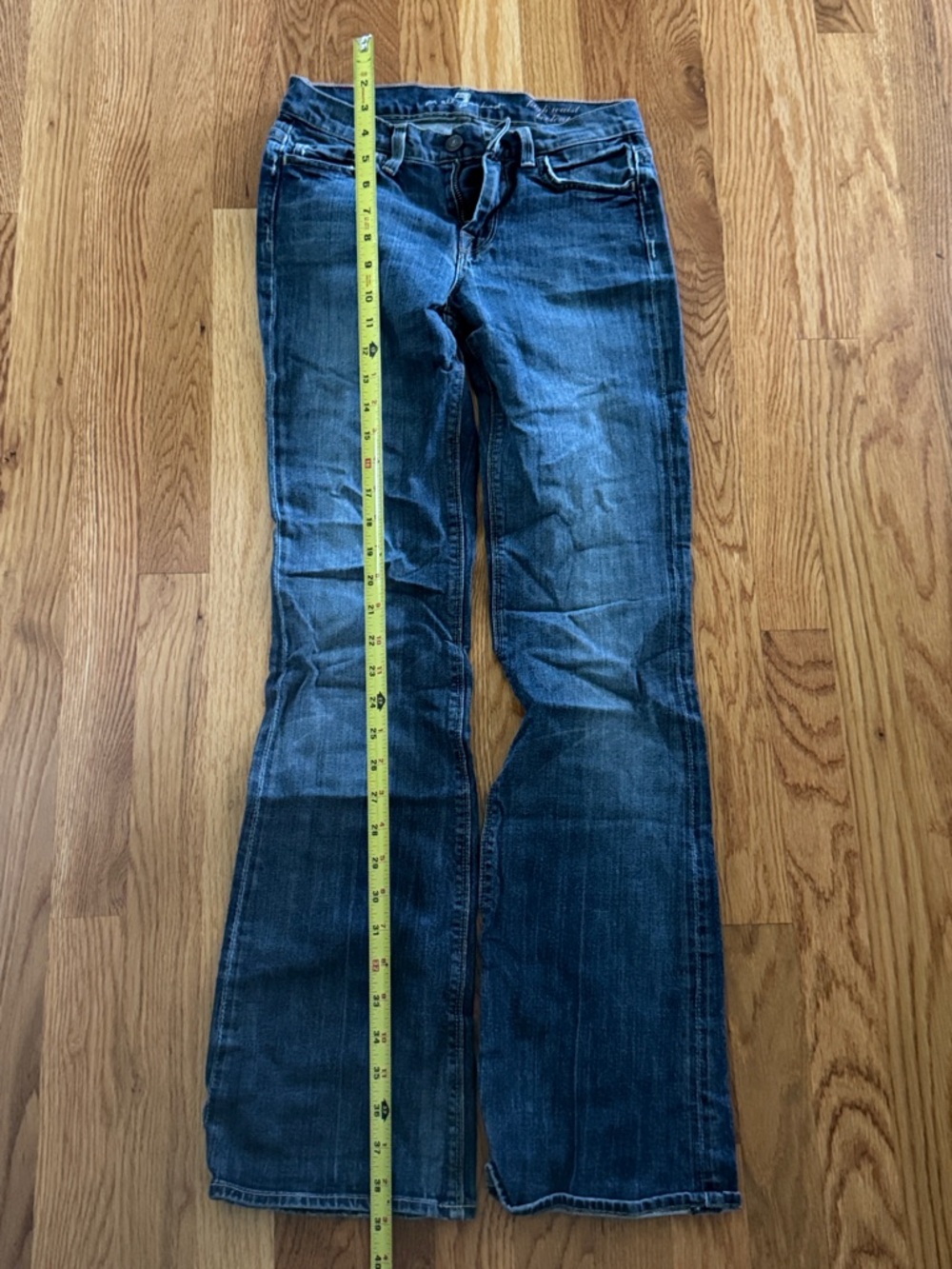 7 for all mankind 24 low rise Dark Wash Women's Bootcut Jeans - Blue